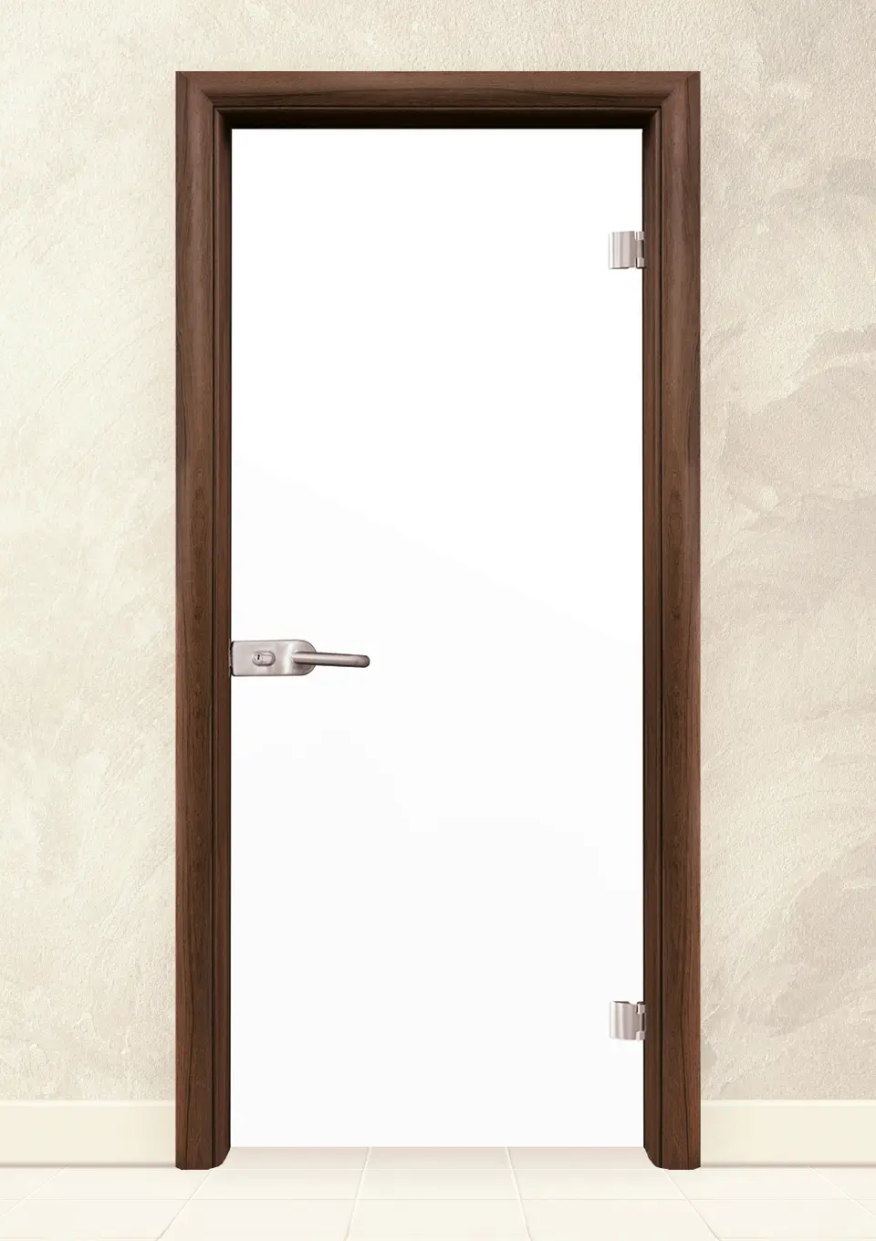 Стъклена интериорна врата серия Folio G 15-1, Орех