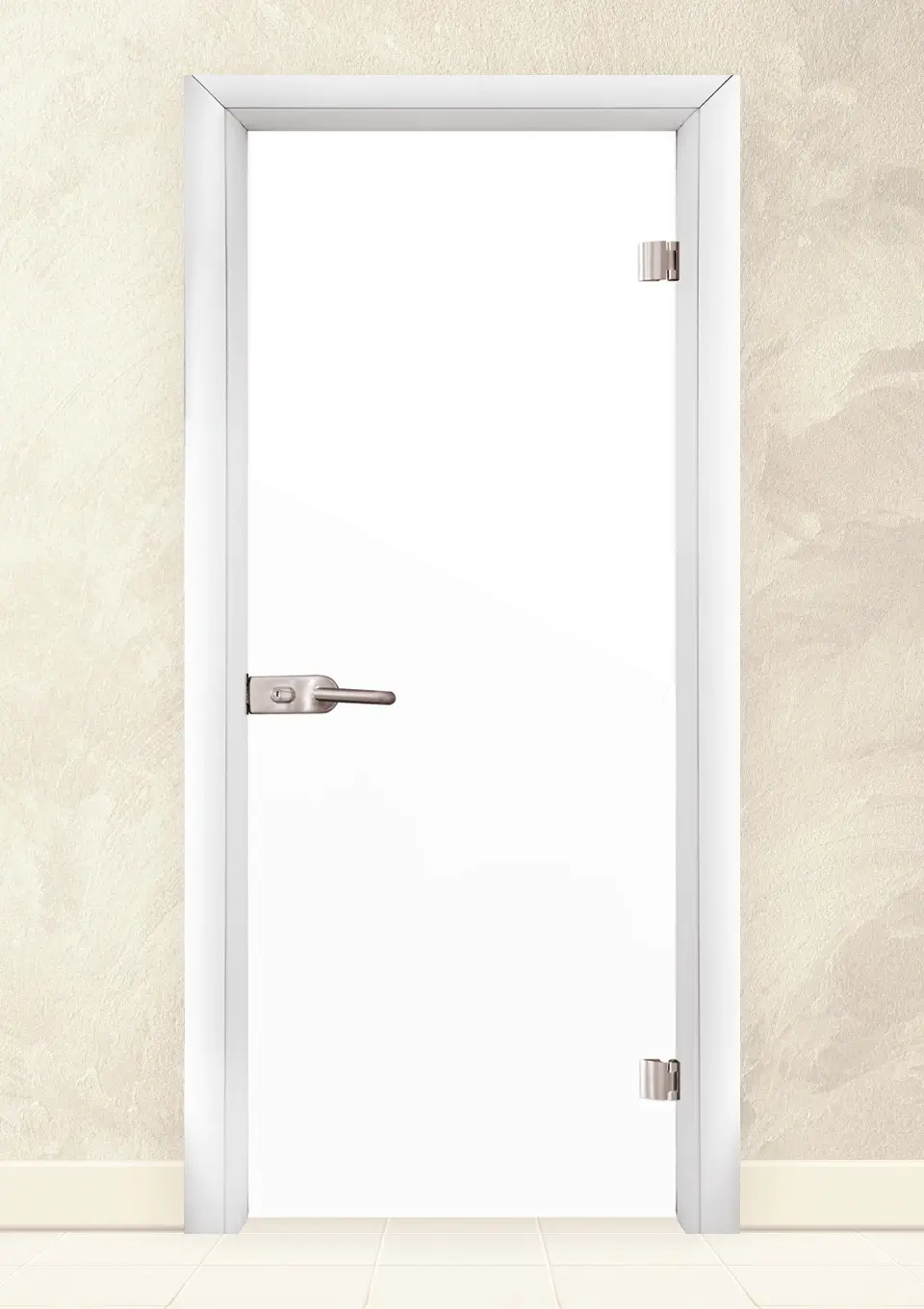 Стъклена интериорна врата серия Folio G 15-1, Бяла