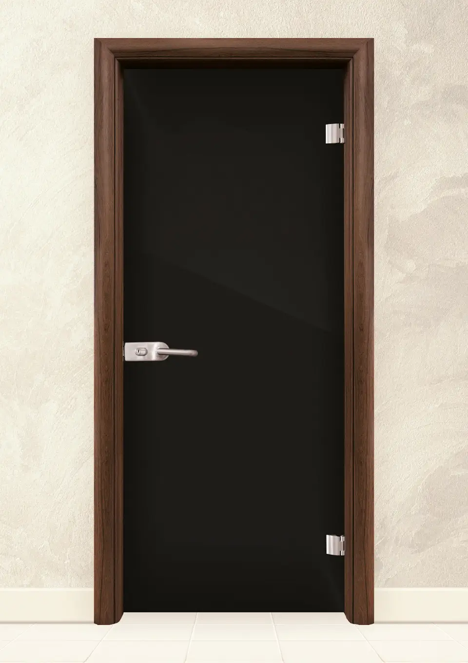 Стъклена интериорна врата серия Folio G 15-2, Орех