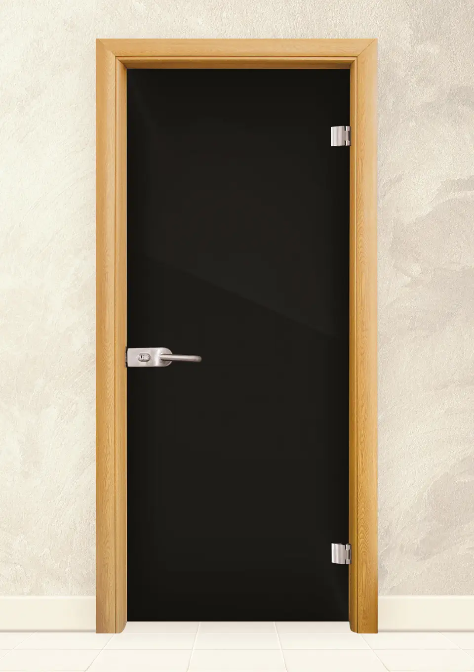 Стъклена интериорна врата серия Folio G 15-2, Светъл дъб