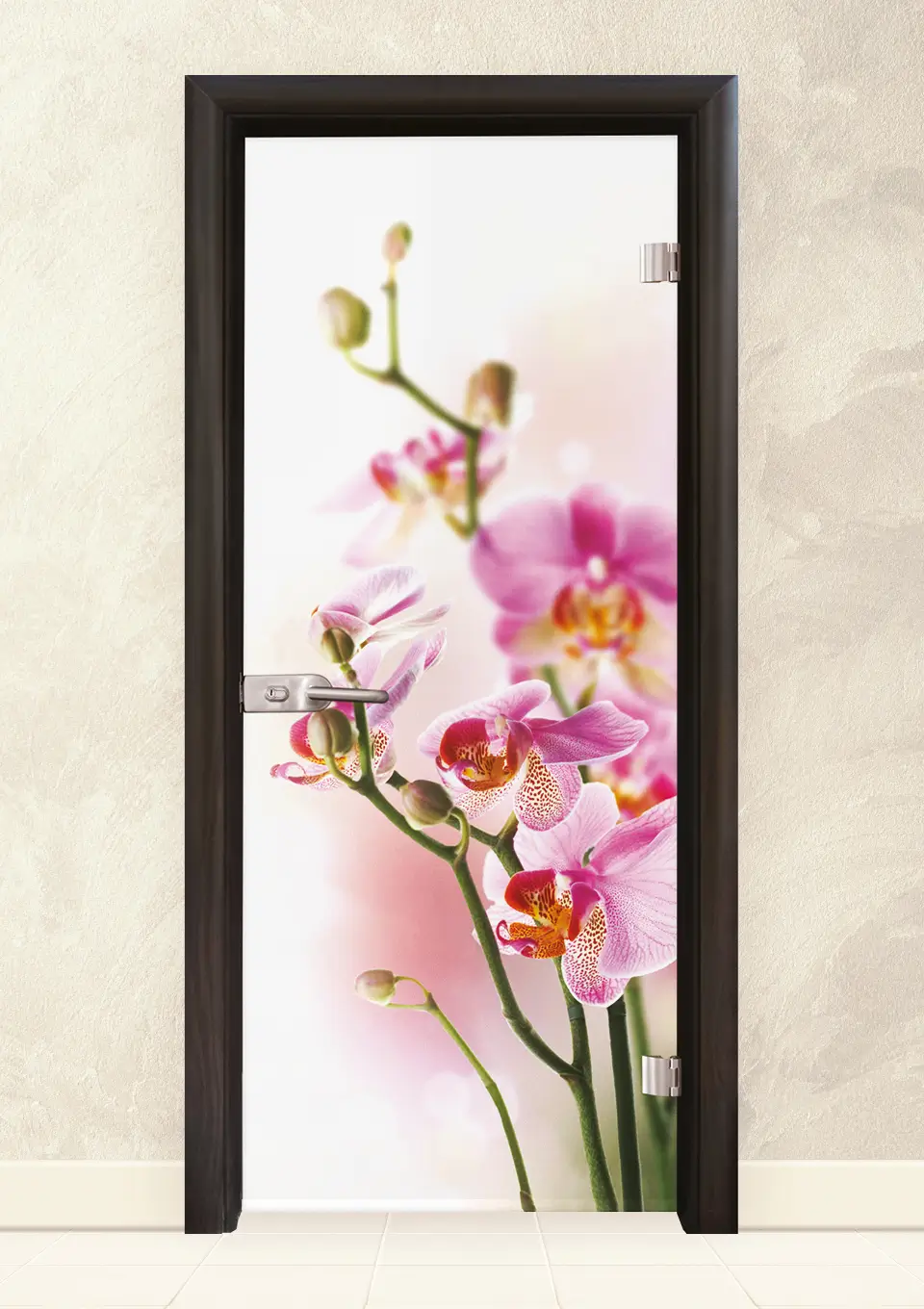 Стъклена интериорна врата серия Print G 13-2, Венге
