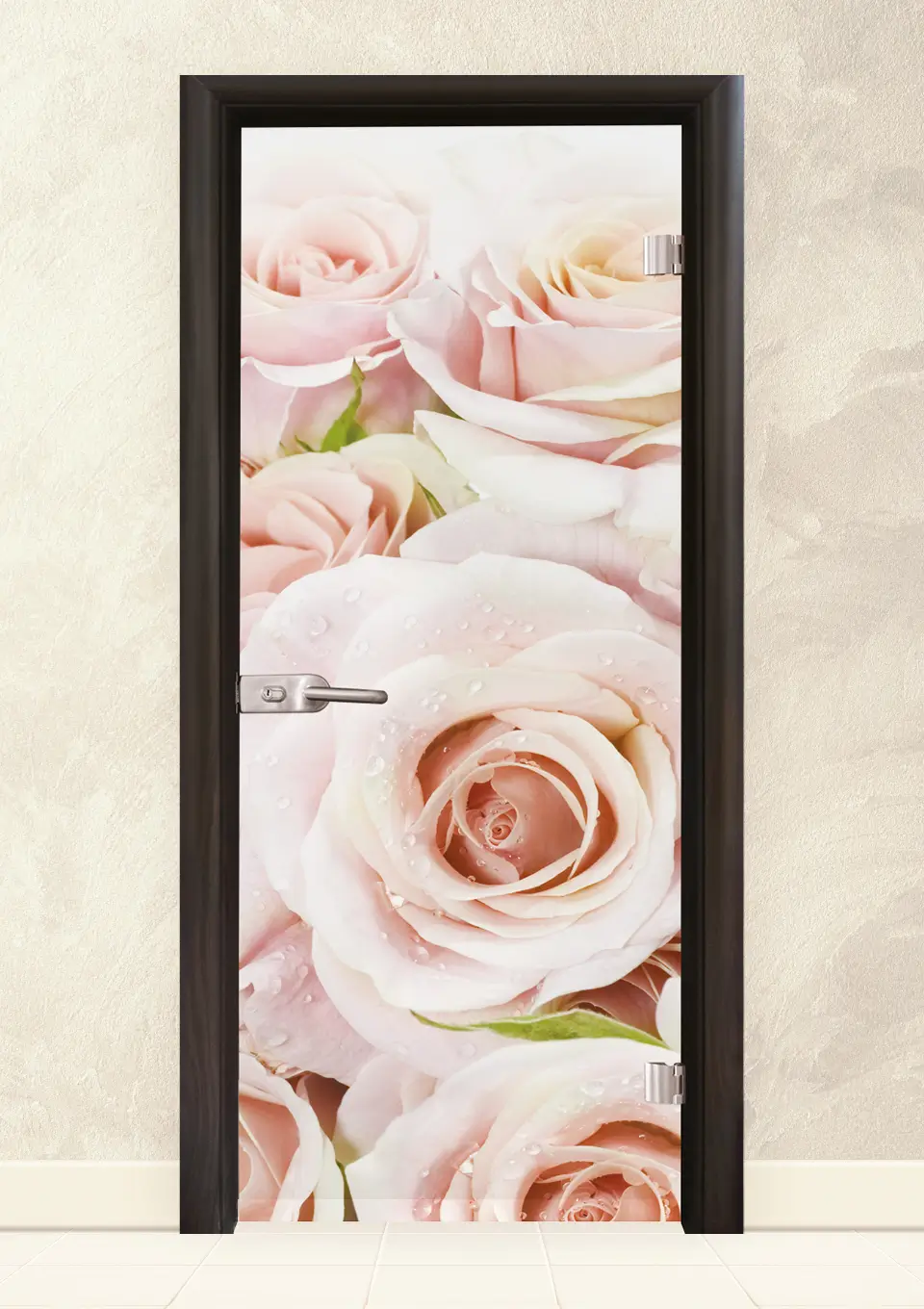 Стъклена интериорна врата серия Print G 13-7, Венге