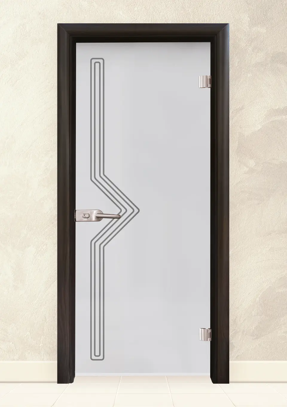 Стъклена интериорна врата серия Sand G 13-9,, Венге